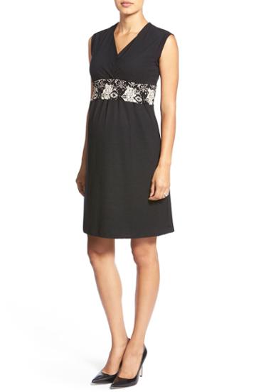Women's Japanese Weekend 'natalie' Maternity/nursing Dress - Black