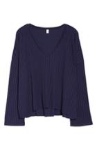 Women's Bp. Wide Rib Crop Sweater, Size - Blue