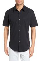 Men's James Campbell Rubens Check Jacquard Sport Shirt - Black