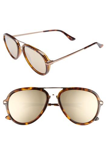 Women's Seafolly Byron Bay 54mm Aviator Sunglasses - Dark Tortoise
