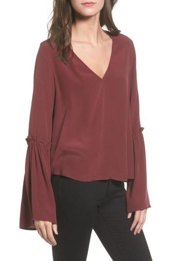 Women's Bp. Bell Sleeve Blouse - Red