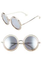 Women's Alice + Olivia Beverly 51mm Round Sunglasses - Stellar