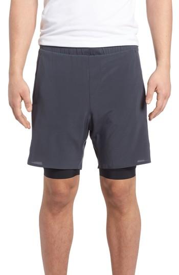 Men's Ryu Interval 2-in-1 Shorts - Grey