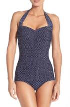 Women's Miraclesuit 'pin Point Spellbound' Underwire One-piece Swimsuit - Blue