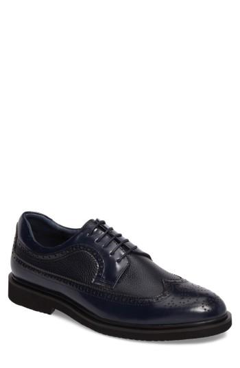 Men's Zanzara Cesar Wingtip Derby M - Blue