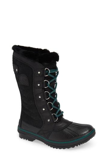 Women's Sorel Tofino Faux Fur & Genuine Shearling Lined Waterproof Boot M - Black