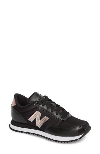 Women's New Balance 501 Ripple Sneaker .5 B - Black