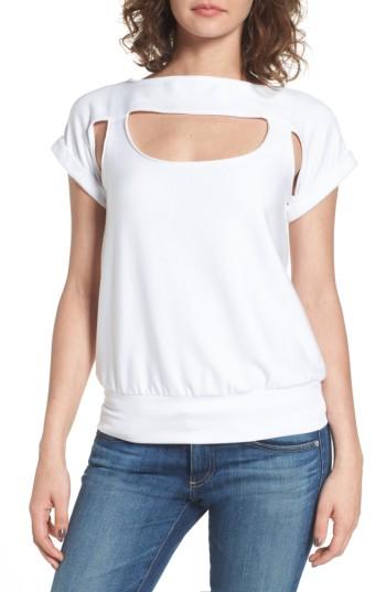 Women's Bailey 44 Pas De Chat Cutout Tee - White