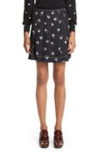 Women's Marc Jacobs Geo Print Satin Back Crepe Pleated Skirt