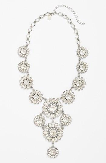 Kate Spade New York 'estate Garden' Crystal Statement Necklace Silver/
