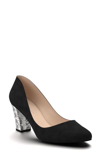 Women's Shoes Of Prey Block Heel Pump .5 D - Black