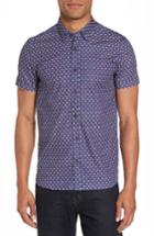 Men's Ted Baker London Burstin Extra Slim Fit Print Sport Shirt (s) - Blue