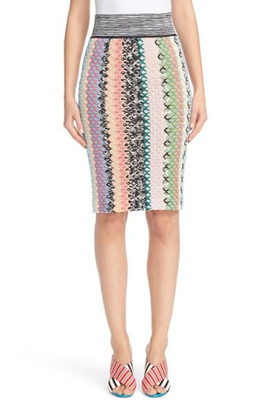 Women's Missoni Fish Scale Knit Pencil Skirt