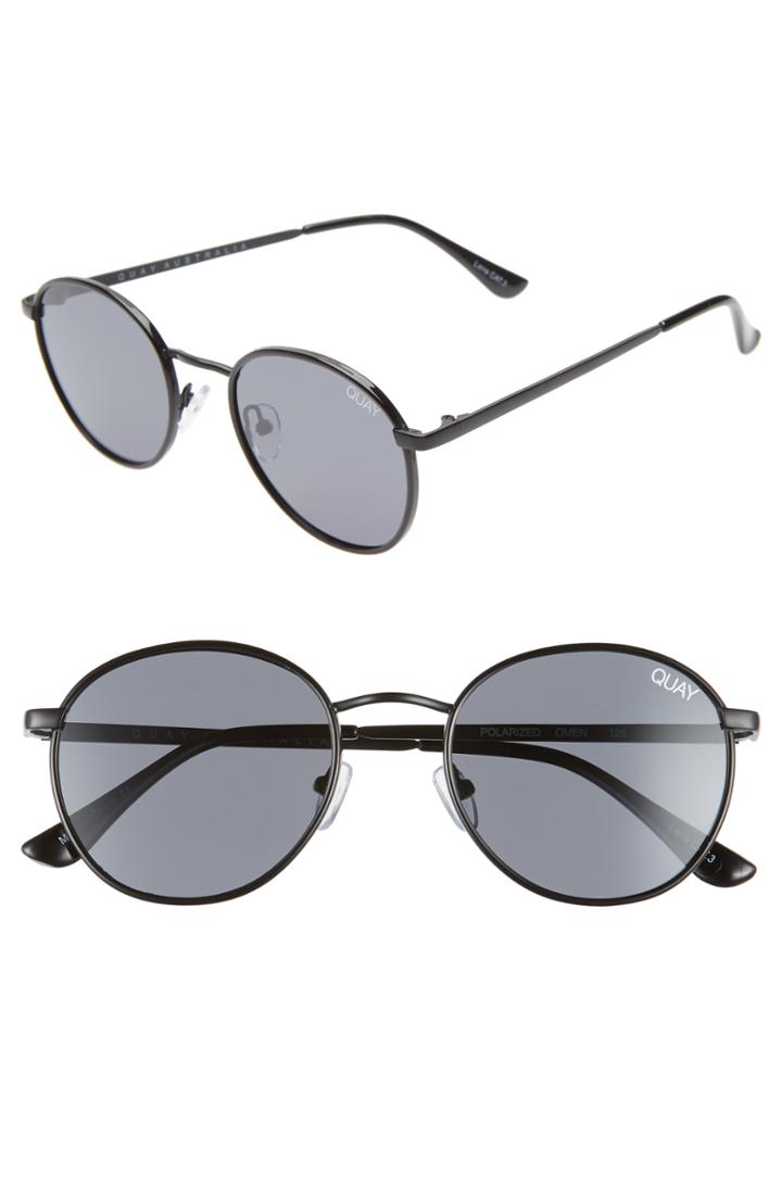 Men's Quay Australia Omen 48mm Sunglasses - Black/ Smoke