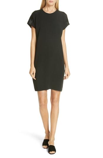 Women's Eileen Fisher Silk Tunic Dress, Size - Black