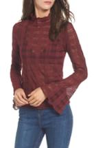 Women's Leith Bell Sleeve Mesh Top - Red