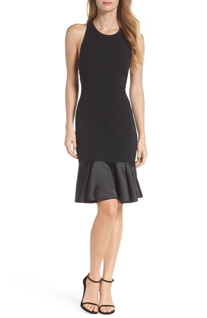 Women's Vince Camuto Flounce Hem Sheath Dress