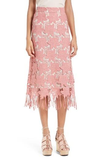 Women's Alice + Olivia Strand Lace Pencil Skirt
