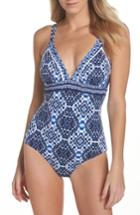 Women's Tommy Bahama Indigo Cowrie Reversible One-piece Swimsuit - Blue