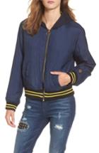 Women's True Religion Brand Jeans Bomber Jacket - Blue