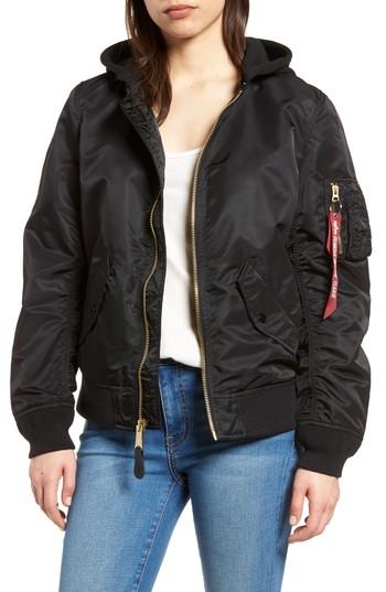 Women's Alpha Industries L-2b Natus Flight Jacket - Black