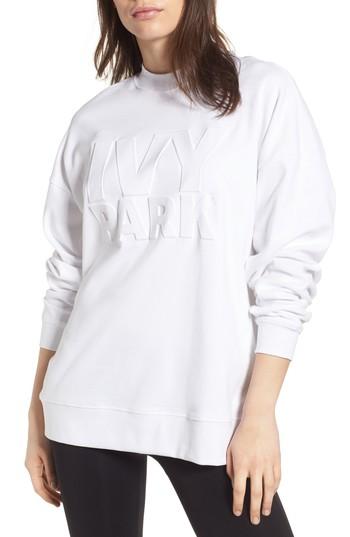 Women's Ivy Park Embossed Logo Crew Sweatshirt - White