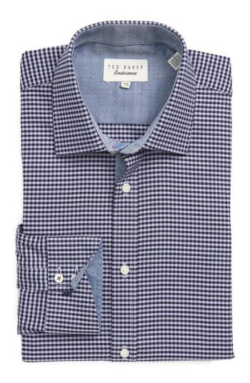 Men's Ted Baker London Endurance Sterling Trim Fit Dress Shirt - 34/35 - Purple