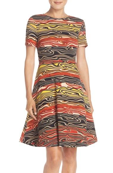 Women's Eci Print Knit Fit & Flare Dress