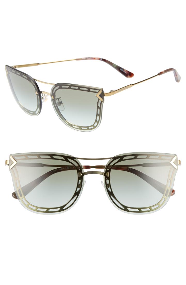Women's Tory Burch T Wire 60mm Cat Eye Sunglasses - Gold/ Grey Gradient