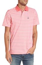 Men's Psycho Bunny Golf Striped Polo (m) - Blue
