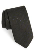 Men's Eton Dot Cotton Blend Tie, Size - Green