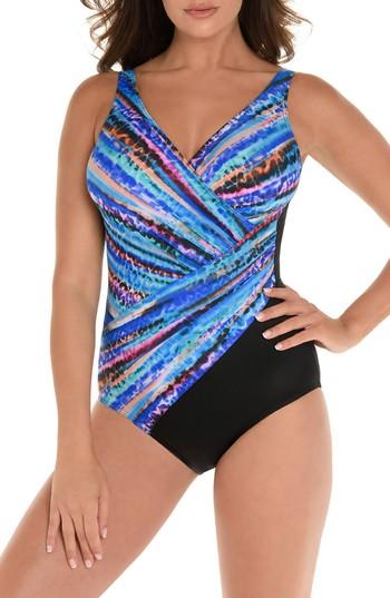 Women's Miraclesuit Animal Spectrum Oceanus One-piece Swimsuit - Blue