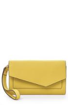 Women's Botkier Cobble Hill Calfskin Leather Wallet - Yellow