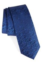 Men's Calibrate Mini Wild Flower Silk Tie, Size - Blue
