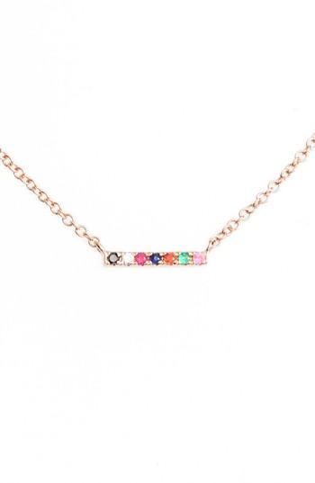 Women's Ef Collection Mini Bar Rainbow Necklace