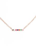 Women's Ef Collection Mini Bar Rainbow Necklace
