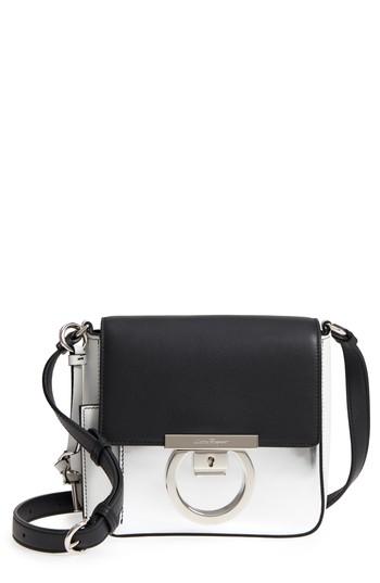 Salvatore Ferragamo Gancio Lock Leather Crossbody Bag -