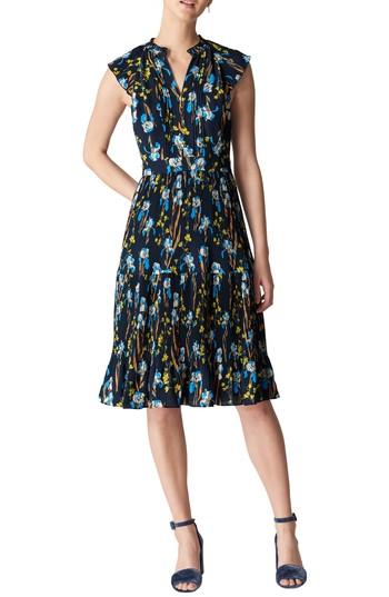 Women's Whistles Celia Iris Pleat Dress Us / 4 Uk - Blue