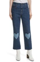 Women's Stella Mccartney Heart Patch High Waist Crop Jeans