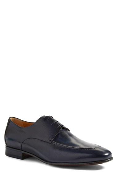 Men's A. Testoni Apron Toe Derby M - Blue