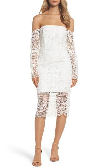 Women's Bardot Off The Shoulder Sheath Dress - White