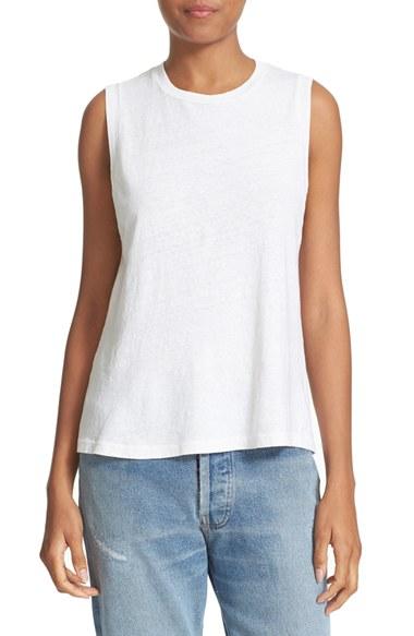 Women's Re/done X Hanes Muscle Tank - White