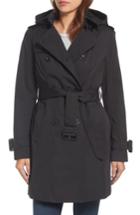 Petite Women's London Fog Heritage Trench Coat With Detachable Liner P - Black