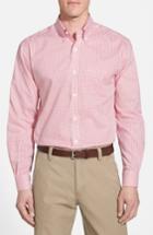 Men's Cutter & Buck 'epic Easy Care' Classic Fit Wrinkle Free Tattersall Plaid Sport Shirt, Size - Red (online Only)