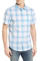 Men's Original Penguin P55 Plaid Stretch Woven Shirt - Blue