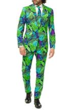 Men's Opposuits Juicy Jungle Trim Fit Two-piece Suit With Tie