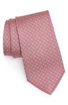 Men's Salvatore Ferragamo Ersilia Print Silk Tie, Size - Pink
