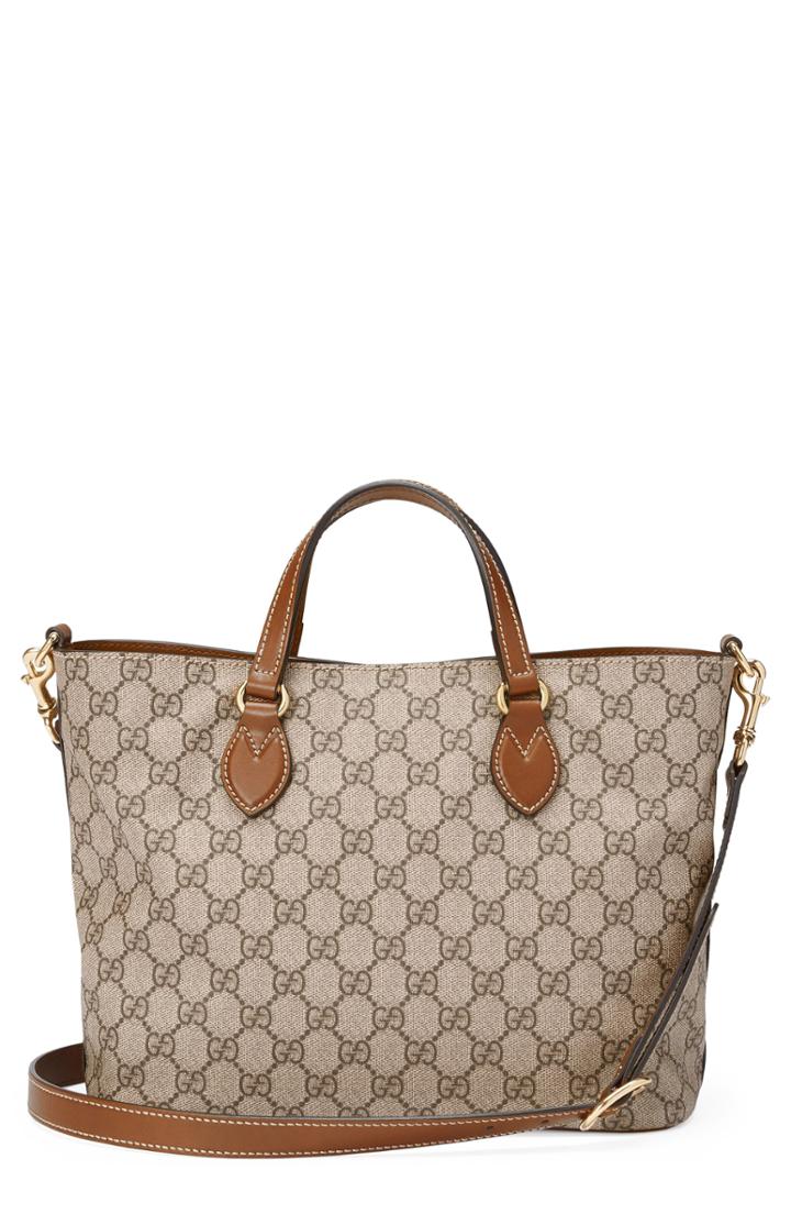Gucci Small Eden Canvas Tote - Beige