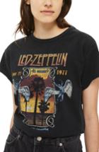Women's Topshop By And Finally Led Zeppelin Tee Us (fits Like 0-2) - Black