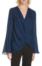 Women's Lafayette 148 New York Winston Finesse Crepe Blouse - White